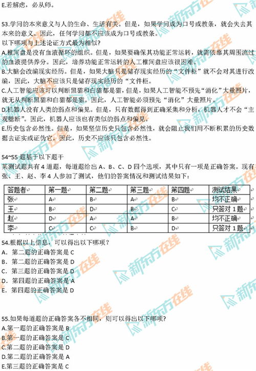 2020年考研管理類聯考真題完整版 新東方在線